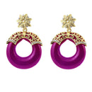 Hania Jewels Gold Plated Austrain Stone Dangler Earrings