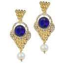 Hania Jewels Gold Plated Austrain Stone Dangler Earrings
