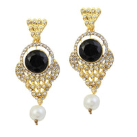 Hania Jewels Gold Plated Austrain Stone Dangler Earrings