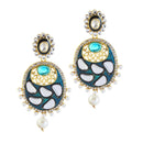 Hania Jewels Gold Plated Austrain Stone Dangler Earrings