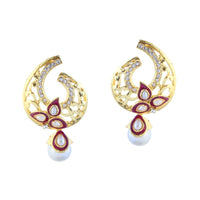 Hania Jewels Gold Plated Austrain Stone Dangler Earrings