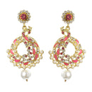 Hania Jewels Gold Plated Austrain Stone Dangler Earrings