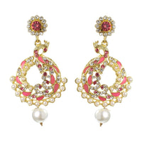 Hania Jewels Gold Plated Austrain Stone Dangler Earrings