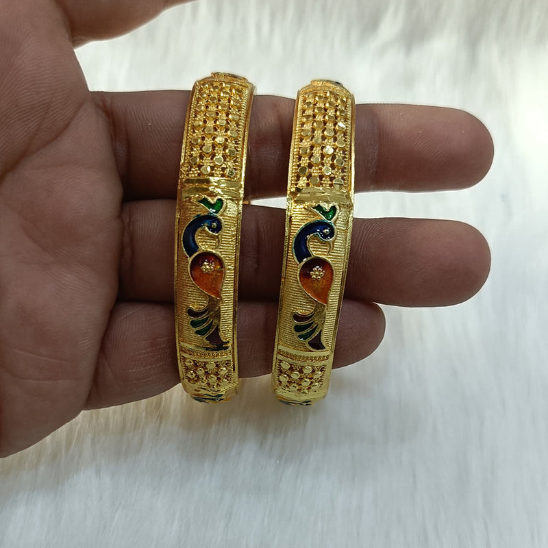 Shreenath Sales Gold Plated Meenakari Bangles Set