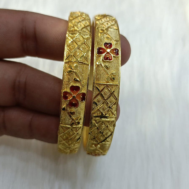 Shreenath Sales Gold Plated Meenakari Bangles Set