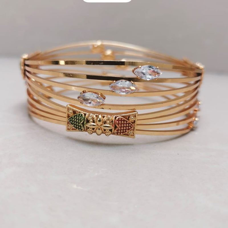 Shreenath Sales Gold Plated Crystal Stone Bangle