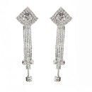 Hania Jewels Silver Plated Austrain Stone Dangler Earrings