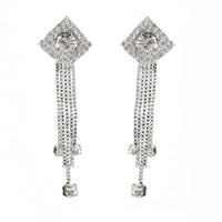 Hania Jewels Silver Plated Austrain Stone Dangler Earrings