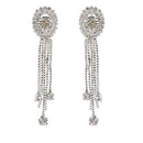 Hania Jewels Silver Plated Austrain Stone Dangler Earrings