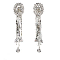 Hania Jewels Silver Plated Austrain Stone Dangler Earrings