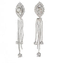 Hania Jewels Silver Plated Austrain Stone Dangler Earrings