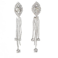 Hania Jewels Silver Plated Austrain Stone Dangler Earrings