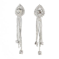 Hania Jewels Silver Plated Austrain Stone Dangler Earrings