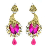Hania Jewels Gold Plated Austrain Stone Dangler Earrings