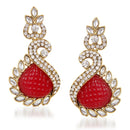 Hania Jewels Gold Plated Austrain And Kundan Stone Dangler Earrings