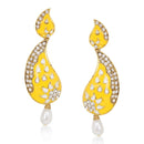Hania Jewels Gold Plated Austrain Stone Dangler Earrings