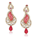 Hania Jewels Gold Plated Austrain Stone Dangler Earrings