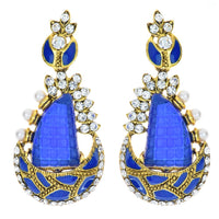 Hania Jewels Gold Plated Austrain Stone Dangler Earrings