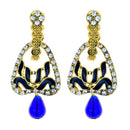 Hania Jewels Gold Plated Austrain Stone Dangler Earrings