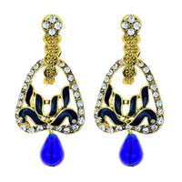 Hania Jewels Gold Plated Austrain Stone Dangler Earrings