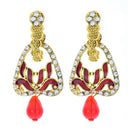 Hania Jewels Gold Plated Austrain Stone Dangler Earrings