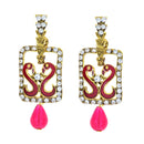 Hania Jewels Gold Plated Austrain Stone Dangler Earrings