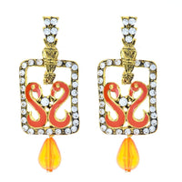 Hania Jewels Gold Plated Austrain Stone Dangler Earrings