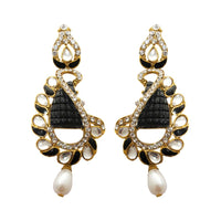 Hania Jewels Gold Plated Austrain Stone Dangler Earrings