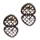 Hania Jewels Balck Plated Austrain Stone Dangler Earrings