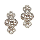 Hania Jewels Silver Plated Austrain Stone Dangler Earrings