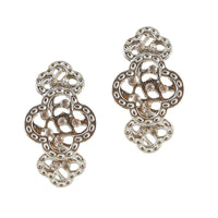 Hania Jewels Silver Plated Austrain Stone Dangler Earrings
