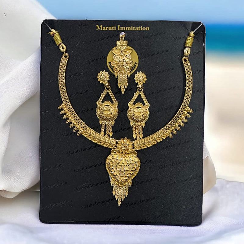 Maruti Immitation Gold Plated Necklace Set