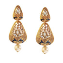 Hania Jewels Gold Plated Crystal Stone Dangler Earrings