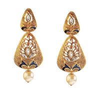 Hania Jewels Gold Plated Crystal Stone Dangler Earrings