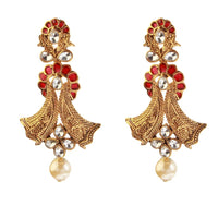 Hania Jewels Gold Plated Crystal Stone Dangler Earrings