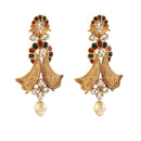 Hania Jewels Gold Plated Crystal Stone Dangler Earrings