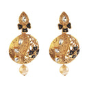 Hania Jewels Gold Plated Crystal Stone Dangler Earrings
