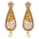 Hania Jewels Gold Plated Austrain Stone Dangler Earrings
