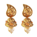 Hania Jewels Gold Plated Crystal Stone Jhumki Earrings