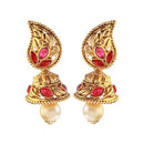 Hania Jewels Gold Plated Crystal Stone Jhumki Earrings