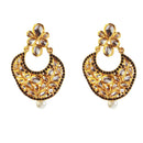 Hania Jewels Elegant Traditional Kundan and Pearl Drop Earrings