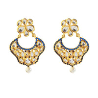 Hania Jewels Elegant Traditional Kundan and Pearl Drop Earrings
