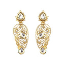 Hania Jewels Delicate Paisley Filigree Earrings Clear Stones