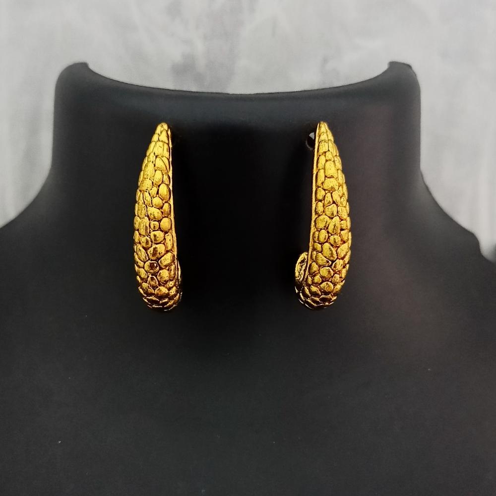 Hania Jewels Dragon Scale Pattern Hoop Earrings