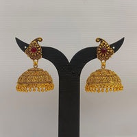 Dariyalal Sales Gold Plated Pota Stone Jhumki Earrings