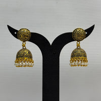 Dariyalal Sales Gold Plated Pearl Jhumki Earrings