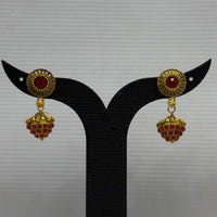 Dariyalal Sales Royal Pota Stone And Pearl Ethnic Jhumki Earrings (Pack of 12 & 24)