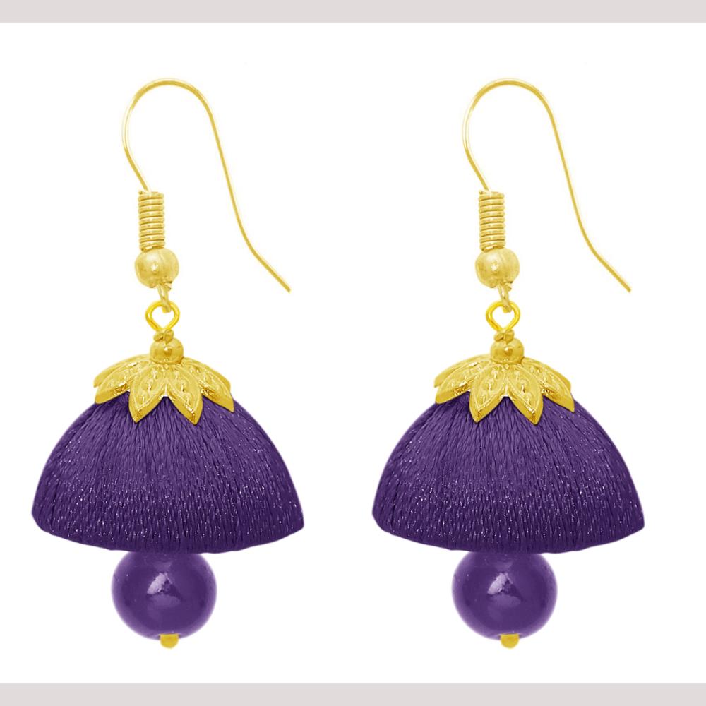 Hania Jewels Elegant Silk Thread Jhumka Earrings