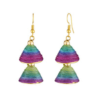 Hania Jewels Elegant Silk Thread Jhumka Earrings
