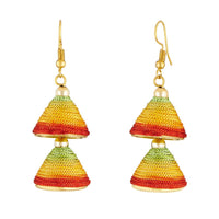 Hania Jewels Elegant Silk Thread Jhumka Earrings